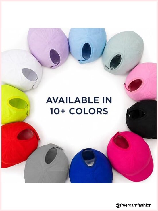 Patented Ponytail Baseball Cap, Feather-Light Active Hat with Open Back main image 4